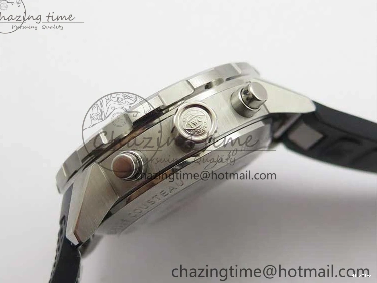 MIROTIME 0111 Aquatimer Chrono IW376803 V6F 1:1 Best Edition Blue Dial on Ruber Strap A Neat 7083